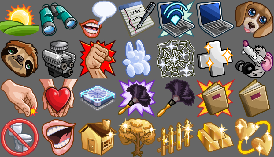 Icons designed for The Sims 2 for the Console and Sims 2 Castaway. By ...